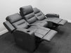 Siena 3 Seater Electric Recliner Cinema Sofa in Grey Leather - Different Firmness Level Between Seats & Leather Creased - Second Hand Sofas 316