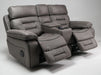 Tuscany 2 Seater Electric Recliner Sofa & Cinema Seats in Grey Fabric - Damaged at Back - Ex Display Sofas 339