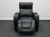 Venice Electric Recliner Cinema Chair in Black Leather - Minor Scratches, Scuffs, Missing Ears & Damaged Metal Support at the Back - Second Hand Chair 321