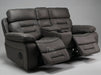 Tuscany 2 Seater Electric Recliner Sofa & Cinema Seats in Grey Fabric - Damaged at Back - Ex Display Sofas 339