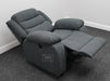 Chelsea Electric Recliner Chair in Dark Grey Fabric - Tiny Rip on Seat - Second Hand Chairs 317