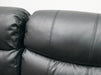 Sortino 3 Seater Black Leather Recliner Sofa - Second Hand Sofas 323