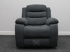 Chelsea Electric Recliner Chair in Dark Grey Fabric - Tiny Rip on Seat - Second Hand Chairs 317