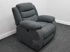 Chelsea Electric Recliner Chair in Dark Grey Fabric - Tiny Rip on Seat - Second Hand Chairs 317