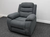 Chelsea Electric Recliner Chair in Dark Grey Fabric - Tiny Rip on Seat - Second Hand Chairs 317