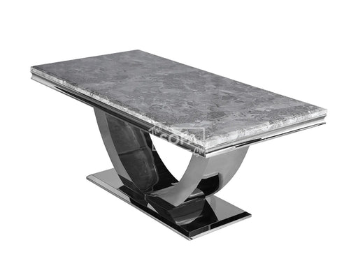 Dining Table in Light Grey Marble - Arial