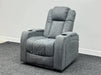 Pavia Electric Recliner Cinema Chair in Grey Fabric - Pet Hairs - Second Hand Chairs 311