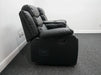 Sortino 3 Seater Black Leather Recliner Sofa - Second Hand Sofas 323