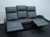 Parma 3 Seater Grey Leather Recliner Sofa - Second Hand Sofas 320