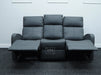 Parma 3 Seater Grey Leather Recliner Sofa - Second Hand Sofas 320