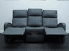 Parma 3 Seater Grey Leather Recliner Sofa - Second Hand Sofas 320