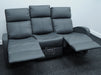 Parma 3 Seater Grey Leather Recliner Sofa - Second Hand Sofas 320