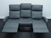 Parma 3 Seater Grey Leather Recliner Sofa - Second Hand Sofas 320