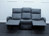 Parma 3 Seater Grey Leather Recliner Sofa - Second Hand Sofas 320