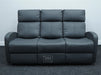 Parma 3 Seater Grey Leather Recliner Sofa - Second Hand Sofas 320