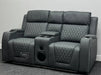 Venice Series One 2 Seater Electric Recliner Smart Cinema Sofa In Grey Leather - New Sofa Has a Tiny Hole - Second Hand Sofas 211