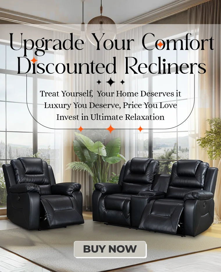 Second hand leather recliners deals for sale