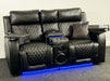 Venice Series One 2 Seater Electric Recliner Sofa & Cinema Seats in Black Leather with Power, Massage & Console  -  speakers not functioning - Ex Display 72