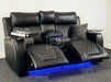 Venice Series One 2 Seater Electric Recliner Sofa & Cinema Seats in Black Leather with Power, Massage & Console  -  speakers not functioning - Ex Display 72