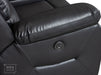 Electric Recliner Corner Sofa in Black Leather | Console, Storage, USB, Wireless Charger & Cup Holders | Veneto | Sofa Sale