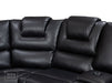 Electric Recliner Corner Sofa in Black Leather | Console, Storage, USB, Wireless Charger & Cup Holders | Veneto | Sofa Sale