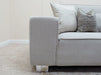 4 Seater Fabric Sofa in Beige - Matching Extra Wide Footstool / Additional Seating - Vicenza