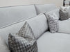 4 Seater Fabric Sofa in Beige - Matching Extra Wide Footstool / Additional Seating - Vicenza