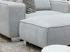 Oversized Soft Chenille Fabric Armchair in Medium Beige - Matching Extra Wide Footstool / Additional Seating - Vicenza