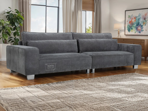 4 Seater Fabric Sofa in Grey - Vicenza