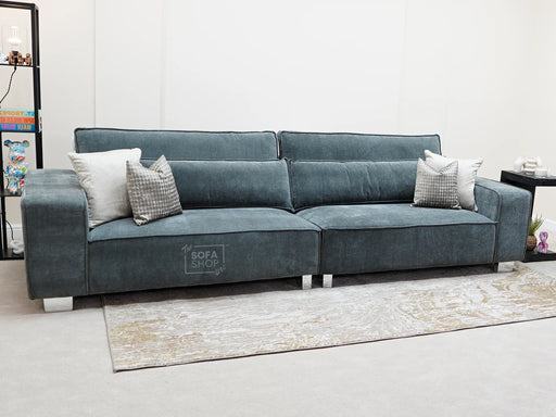 4 Seater Fabric Sofa in Grey - Vicenza