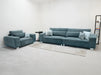 4 Seater Sofa and Chair in Grey Fabric - Matching Extra Wide Footstool - Vicenza