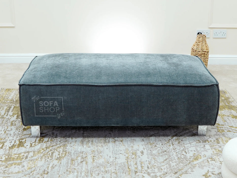 Grey Fabric Footstool - Vicenza