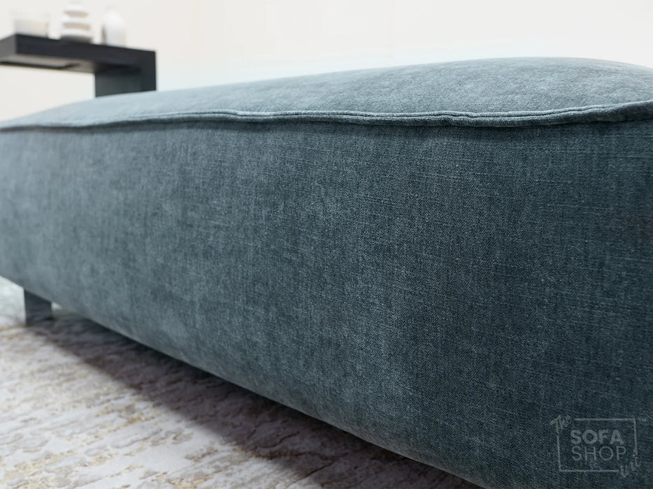 Grey Fabric Footstool - Vicenza