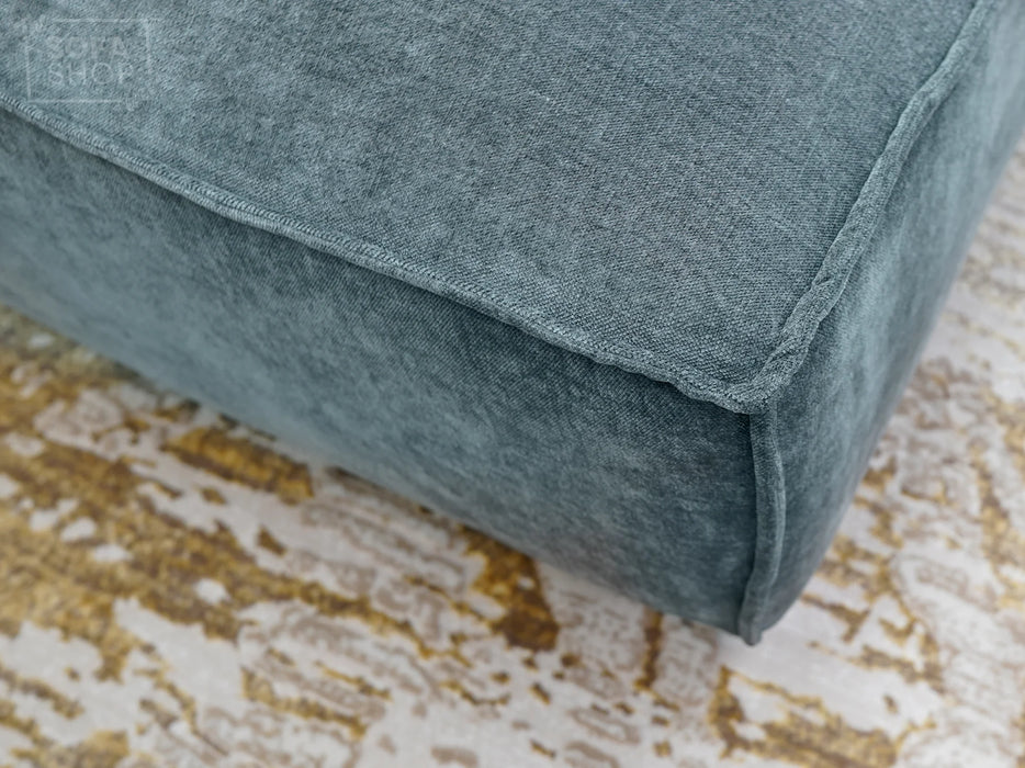 Grey Fabric Footstool - Vicenza