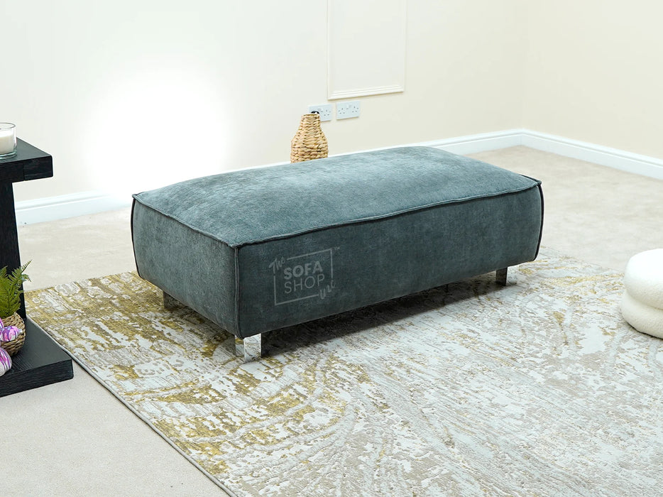 Grey Fabric Footstool - Vicenza