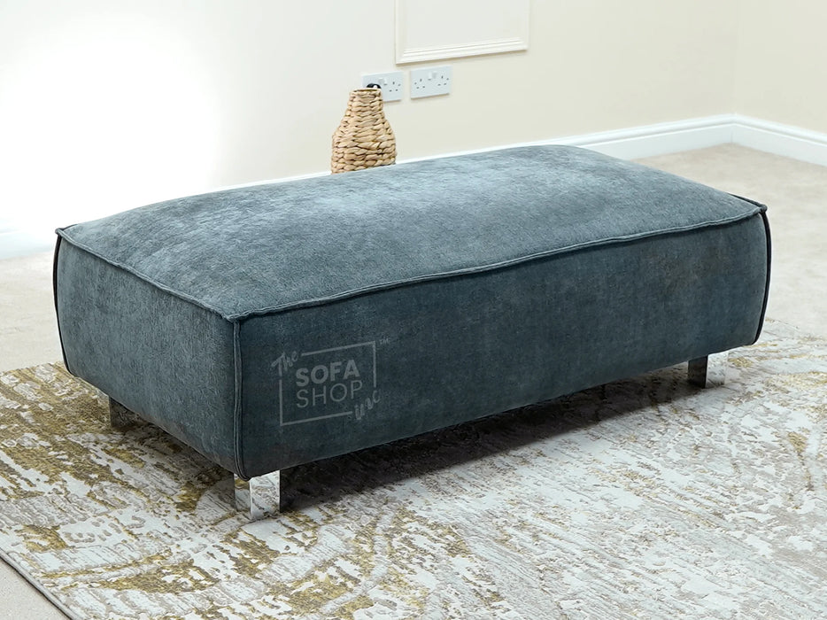 Grey Fabric Footstool - Vicenza