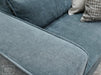 4 Seater Fabric Sofa in Grey - Matching Extra Wide Footstool / Additional Seating - Vicenza