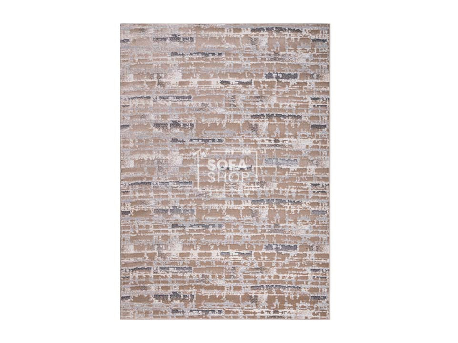 Small Rug in Beige Woven Fabric- Vigo