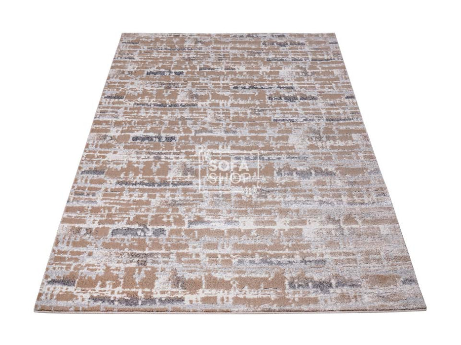 Small Rug in Beige Woven Fabric- Vigo