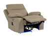 Electric Recliner Chair & Cinema Seat In Beige Resilience Fabric With White Stitching, Power Headrest - Vinsonova