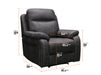 Electric Recliner Chair & Cinema Seat In Grey Resilience Fabric With Power Headrest - Vinson