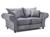 2 Seater Chesterfield Sofa In Grey Or Beige Fabric - Windsor