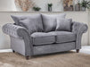 2 Seater Chesterfield Sofa In Grey Or Beige Fabric - Windsor