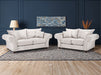 3+2 Chesterfield Sofa In Grey Or Cream Fabric- Windsor