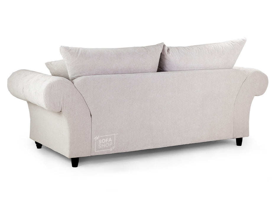 3+2 Chesterfield Sofa In Grey Or Cream Fabric- Windsor