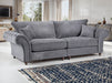 4 Seater Chesterfield Sofa in Cream Or Grey Fabric - Windsor