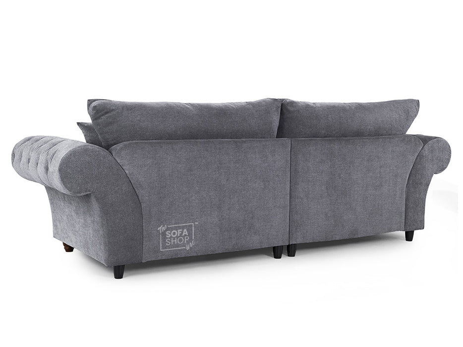 4 Seater Chesterfield Sofa in Cream Or Grey Fabric - Windsor