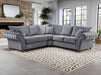 Large Corner Sofa in Cream Or Grey Fabric - Windsor