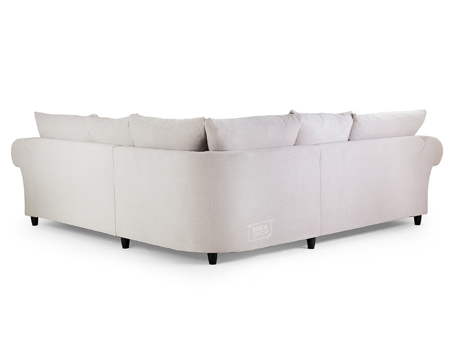 Large Corner Sofa in Cream Or Grey Fabric - Windsor