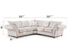 Large Corner Sofa in Cream Or Grey Fabric - Windsor